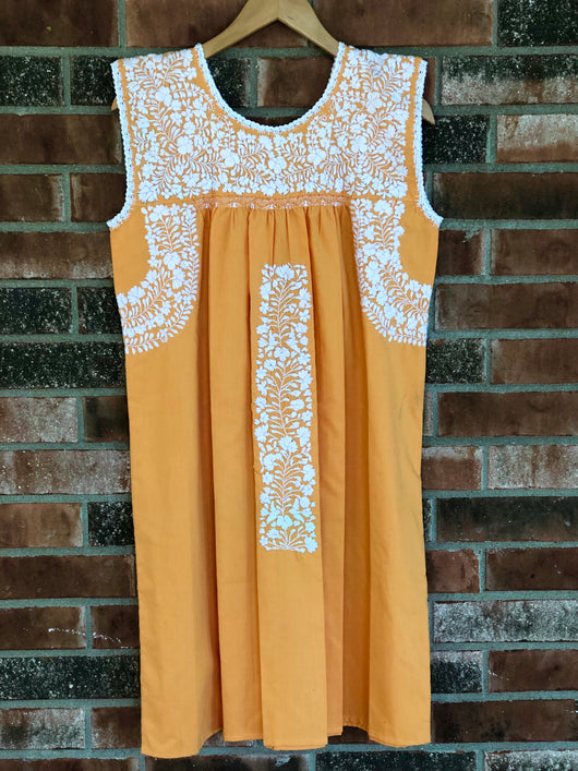 Orange and White Felicia Dress - L