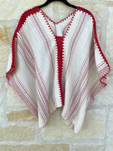 Red and White Juana Top