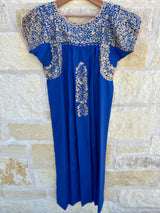 Cobalt Blue and Gold San Antonino Dress