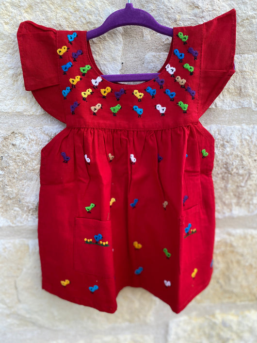 Baby Girl's Red Pajarito Dress - 6M/12M