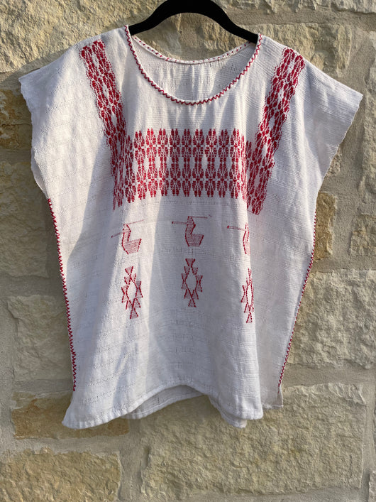 White and Red Chiapas Top M