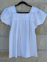 White on White Rococo Blouse