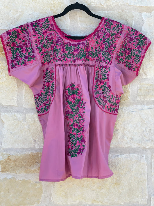 Pink with Multicolor San Antonino Blouse