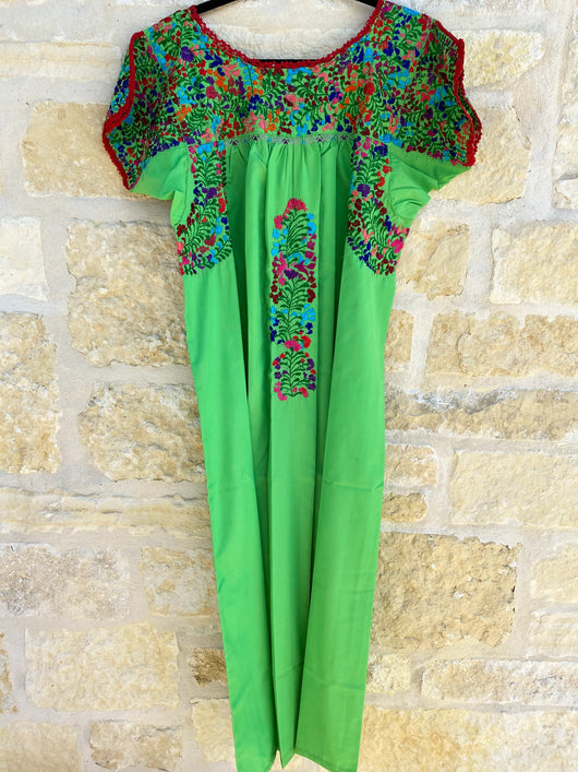 Green and Multicolor San Antonino Dress