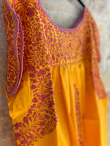 Yellow and Pink Short-Sleeve San Antonino Blouse